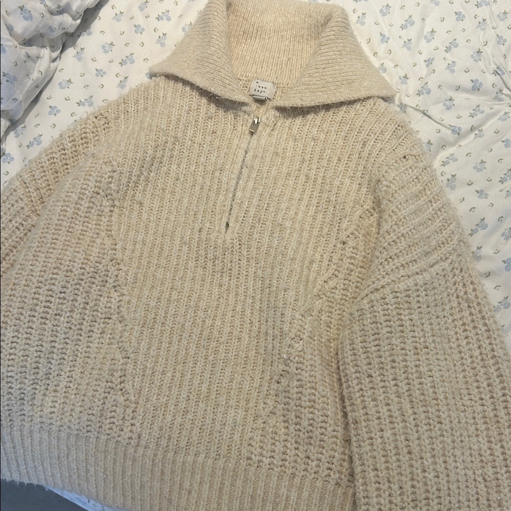 a new day Cream Zip-Up Cardigan